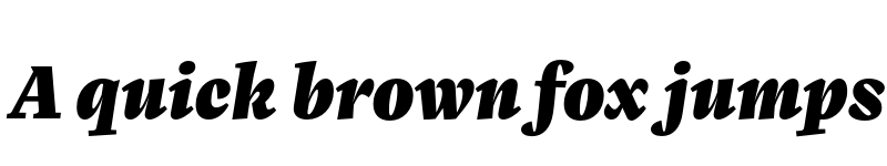 Preview of Zenon Black Italic font