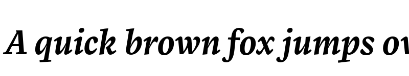 Preview of Zenon Medium Italic font