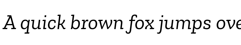 Preview of Zilla Slab Italic font