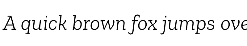 Preview of Zilla Slab Light Italic font