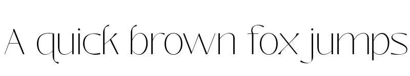 Preview of Zolina Thin font