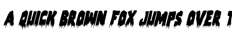 Preview of Zombie Control Condensed Italic Condensed Italic font